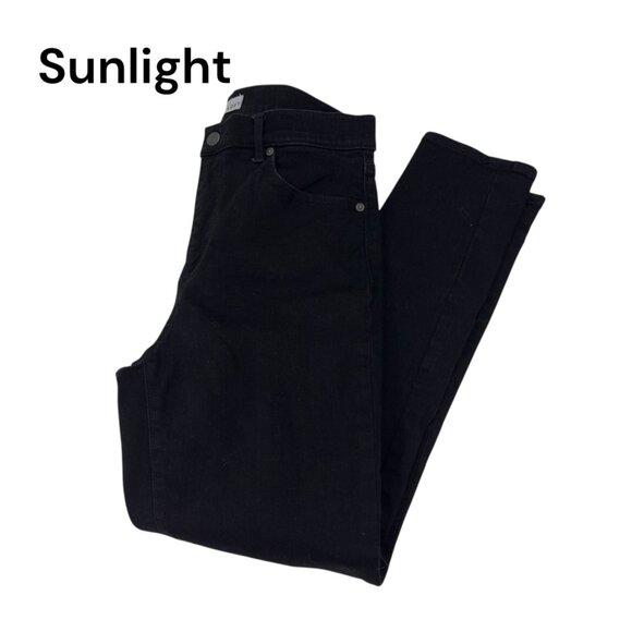 LOFT Women Black Denim High-Rise The Skinny Jeans Size 30/10 - Picture 1 of 12